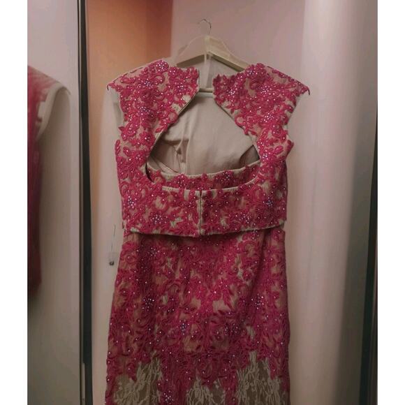 Terani Couture Evening Pink Embroidered Fancy Dress Size 6 - Picture 4 of 7